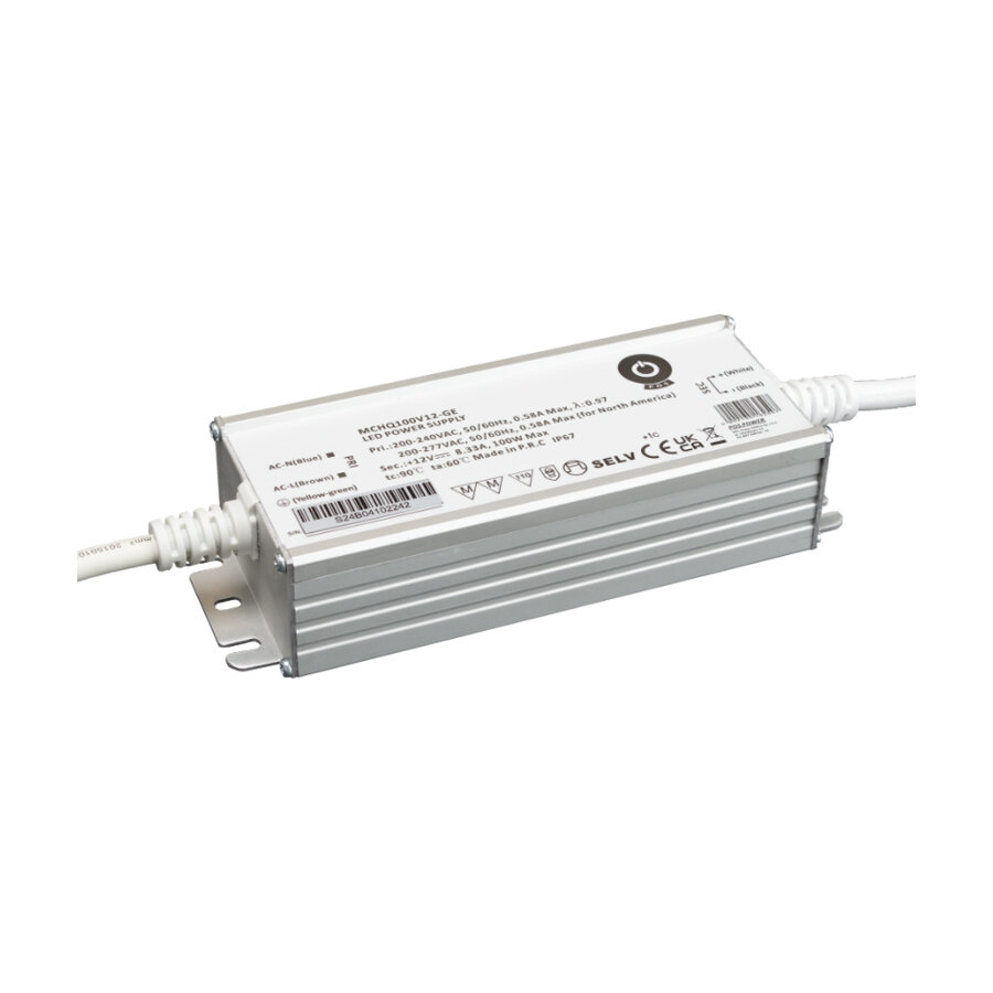 Waterdichte 24 Volt DC 100W LED Voeding