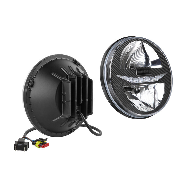 Wesem Ø178mm Inbouw LED Koplamp Rond 7 Inch + Stekkers Wesem Ø178mm Inbouw LED Koplamp Rond 7 Inch + Stekkers
