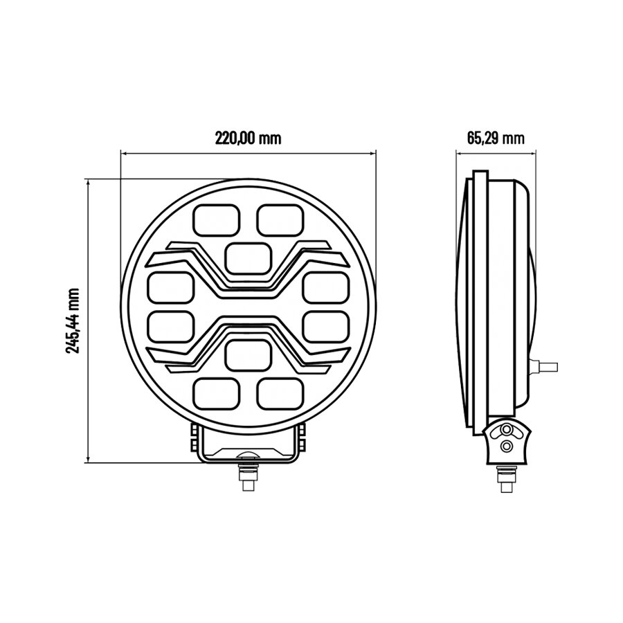 X-Spider Toxic LED Verstraler Rond | DRL + LED Flitser