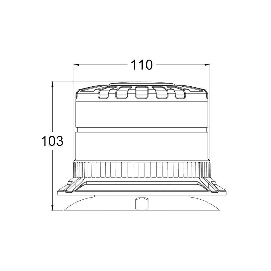 X-Spider LED Zwaailamp Dark Look | Magneet | Oranje