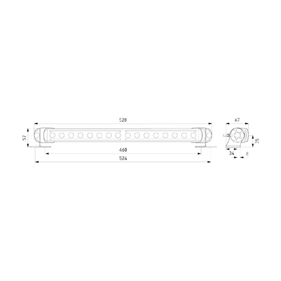 Hella LED Lightbar LB470 + Stadslicht 20&quot; | 1FJ 958 140-001