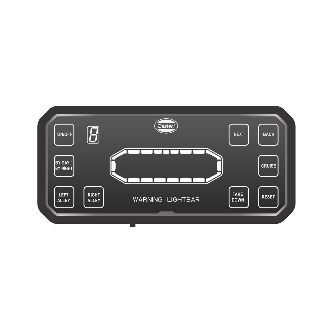 Dasteri LED Zwaaibalk Oranje 76CM + Werkverlichting + Afstandsbediening