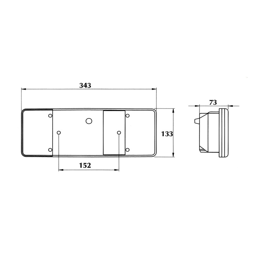 Dasteri Achterlicht 5-Functies Links | L-2001
