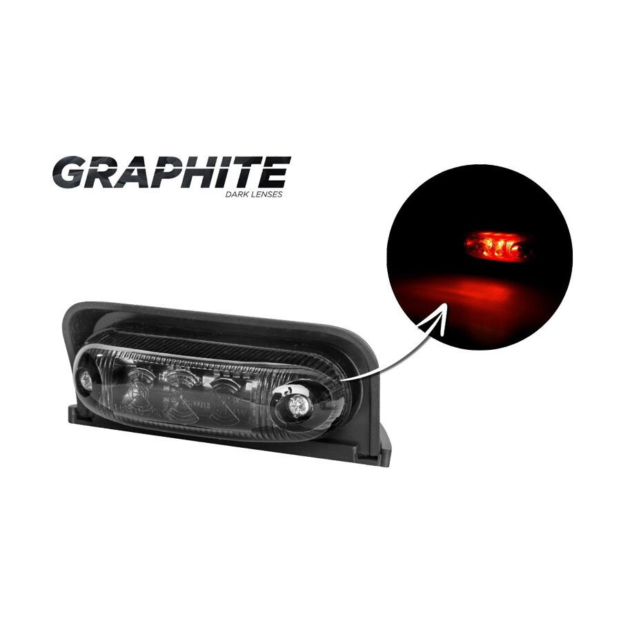 Horpol LED Toplamp Ovaal Rood LD-231 Dark Look Horpol LED Toplamp Ovaal Rood LD-231 Dark Look