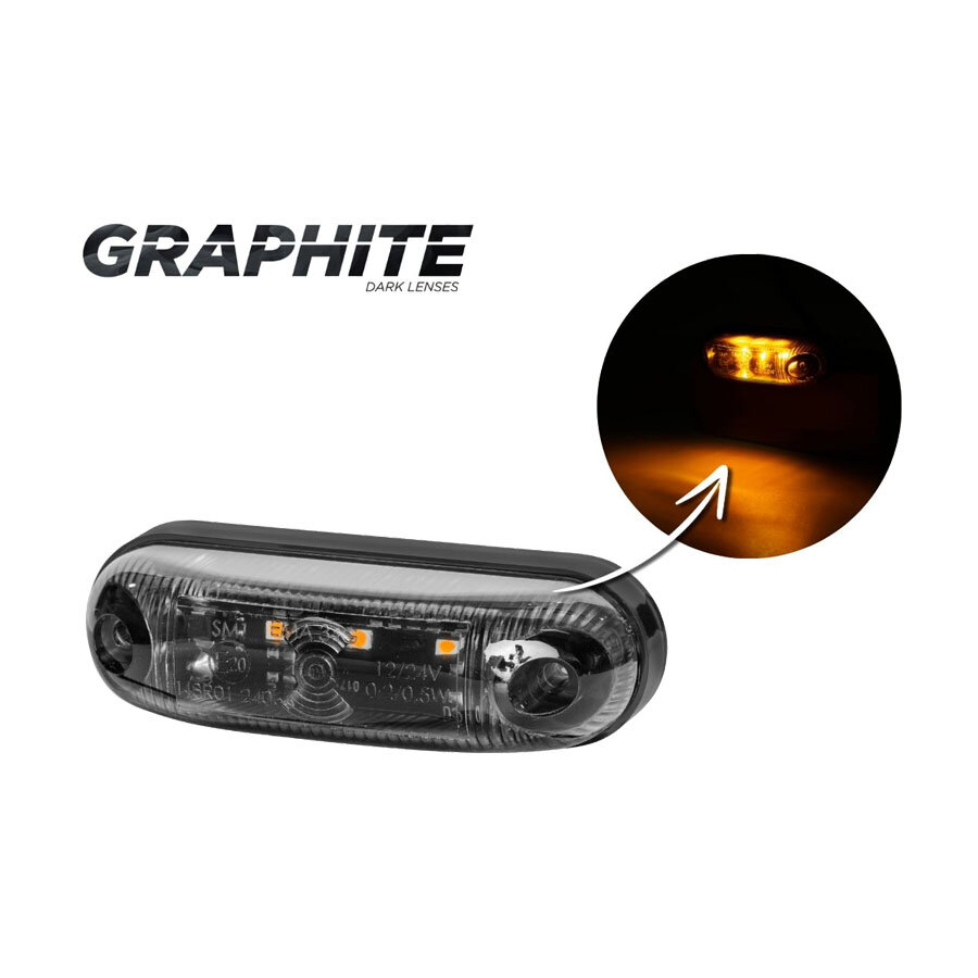 Horpol LED Markeringslamp Oranje Ovaal LD-390 Dark-Look Horpol LED Markeringslamp Oranje Ovaal LD-390 Dark-Look