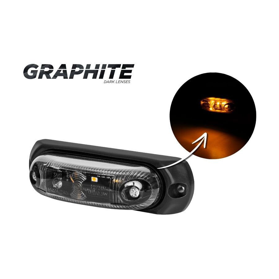 Horpol LED Markeringslamp Oranje Ovaal LD-378 Dark-Look Horpol LED Markeringslamp Oranje Ovaal LD-378 Dark-Look