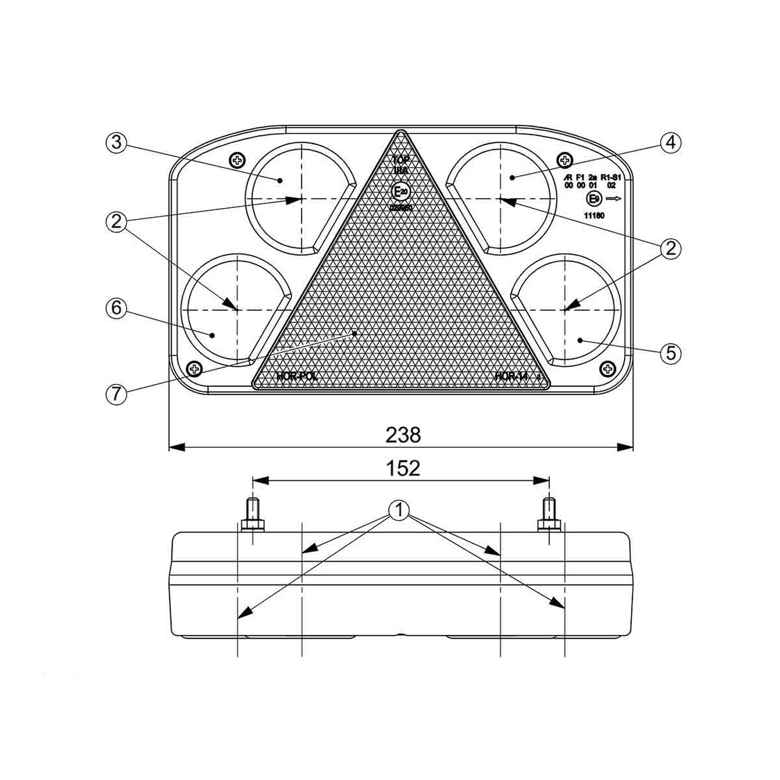 Horpol LED Achterlicht Rechts LZD 2074