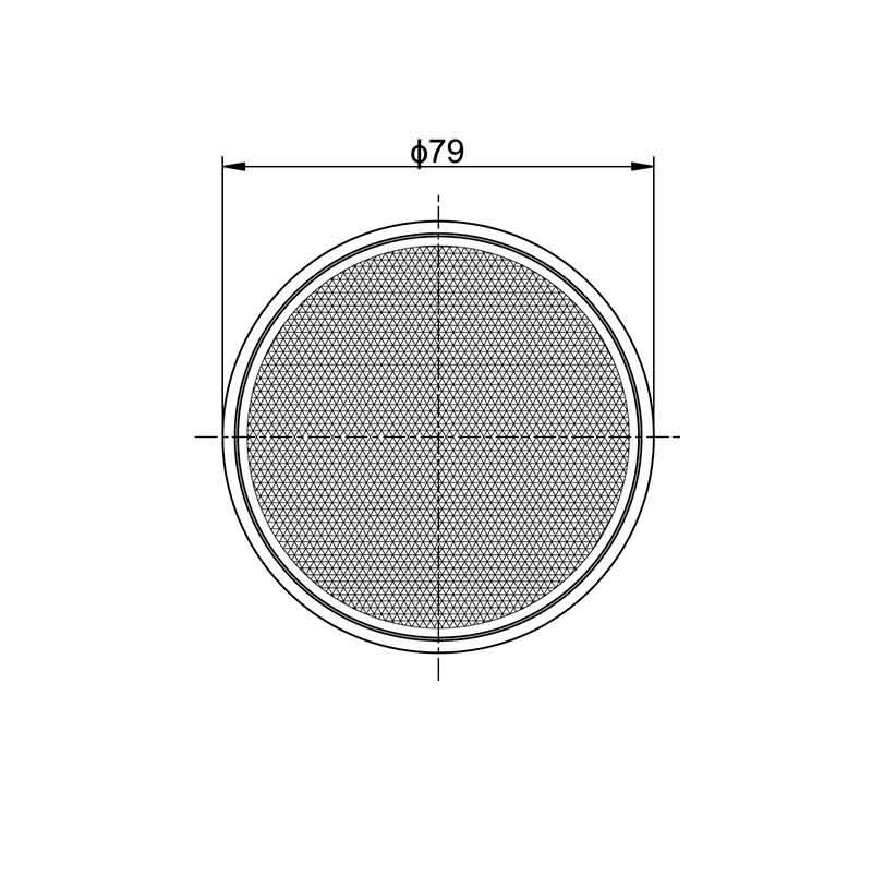 Reflector Rond Met Plakstrip Ø79mm Wit