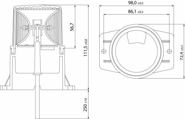 Flitsl FL Mini 10-80V 8W oranje 2XD 014 959-111