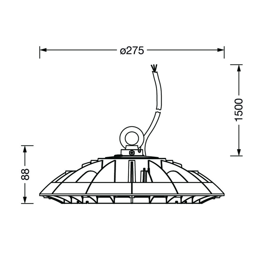 230V LED Highbay UFO 120W 19200LM 90&deg;