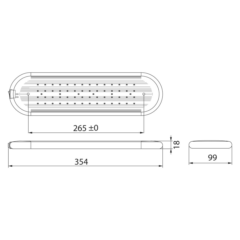 LED Interieurlamp 35cm 10-30V
