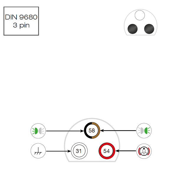 3-polige Stekker Kunststof
