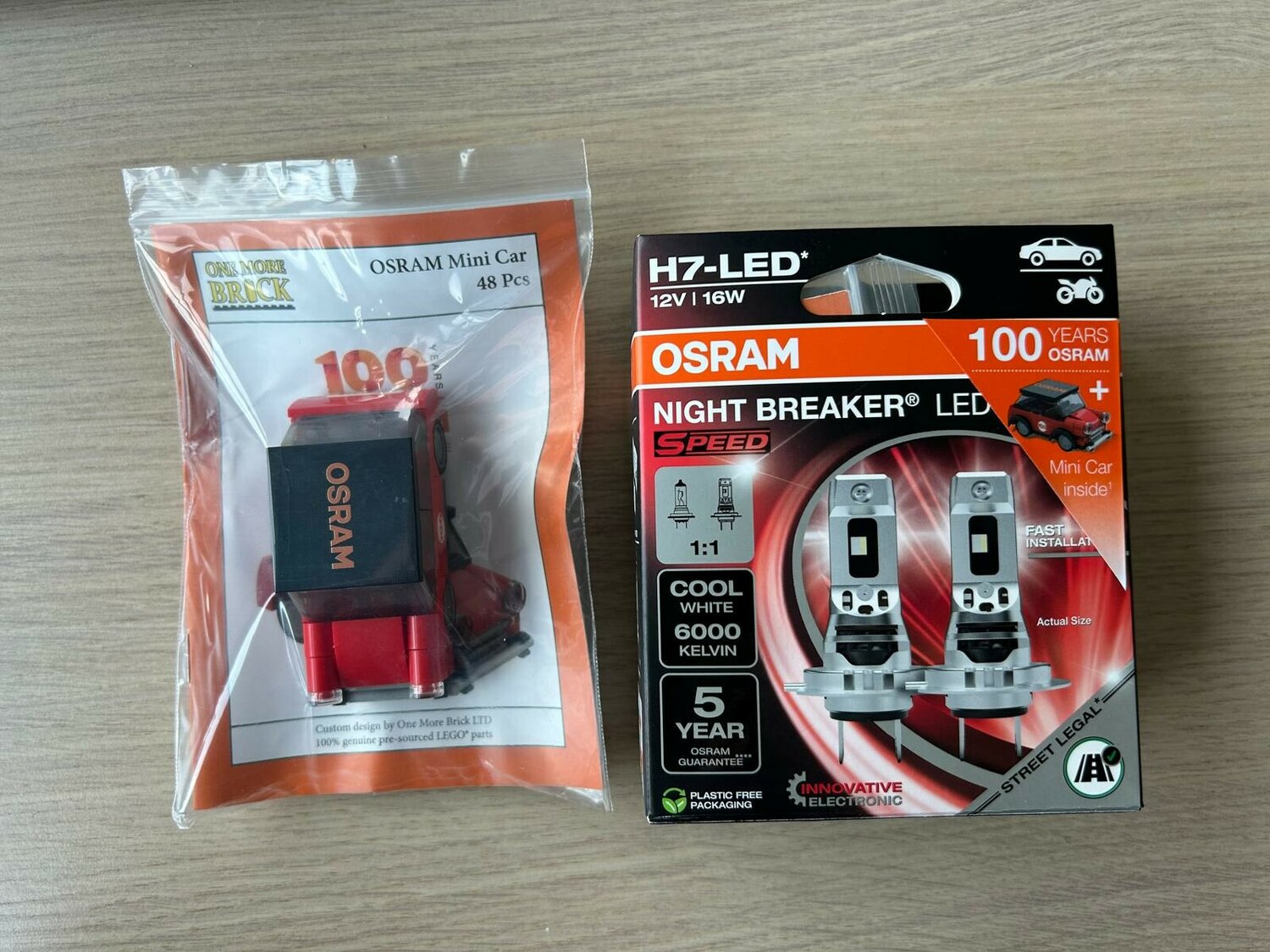 Osram Night Breaker LED Speed H7 + Osram 100 YEARS CAR MINI Osram Night Breaker LED Speed H7 + Osram 100 YEARS CAR MINI