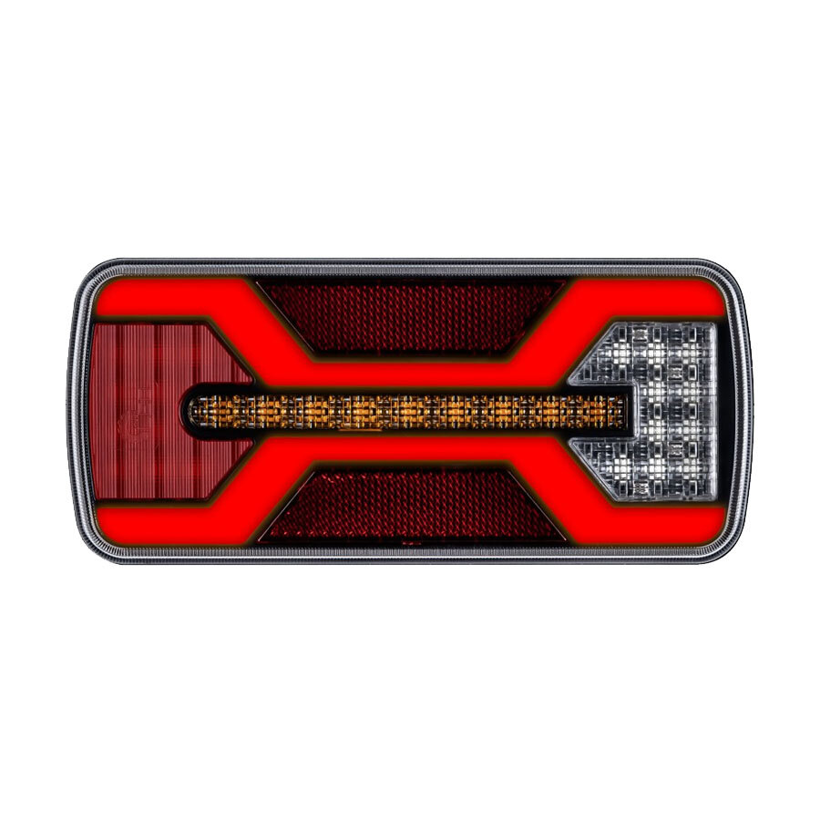 X-Spider LED Achterlicht  + Mistlicht | Kentekenverlichting | 5P Bajonet | Links