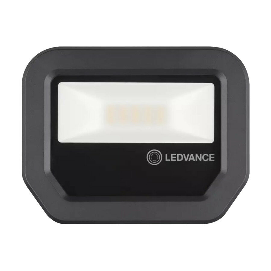 Ledvance FL10 8W LED Bouwlamp 230V Zwart 3000K Warmwit