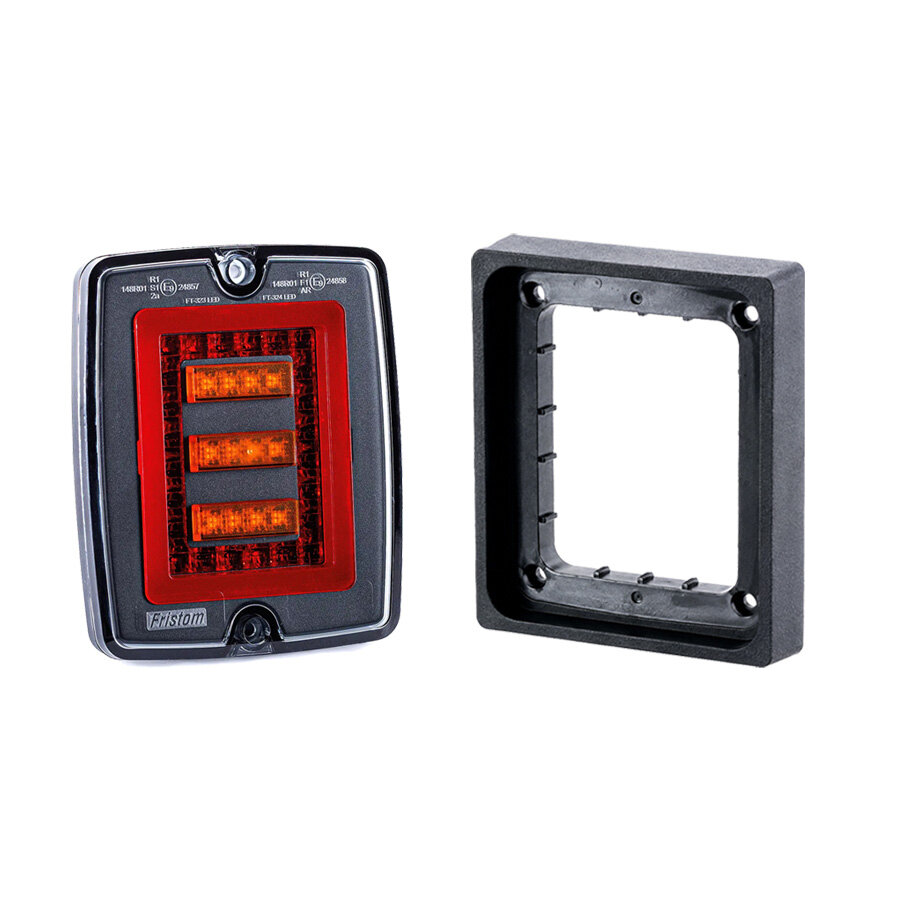 Fristom FT-323 LED Bloklamp Achterlicht | 3-Functies | Inclusief Frame