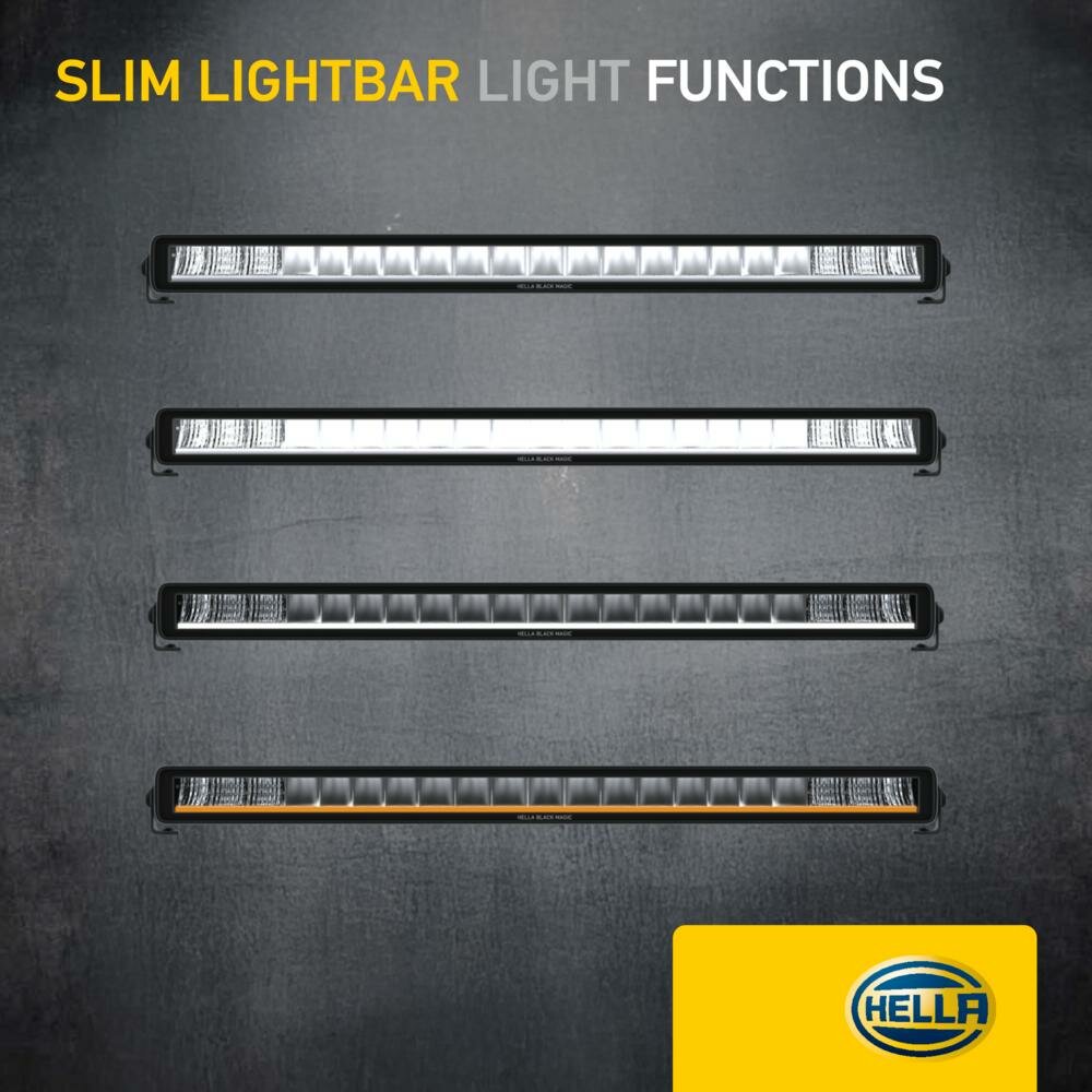 HELLA Black Magic Edgeless Pro 20 inch LED Lightbar | ECE grootlicht