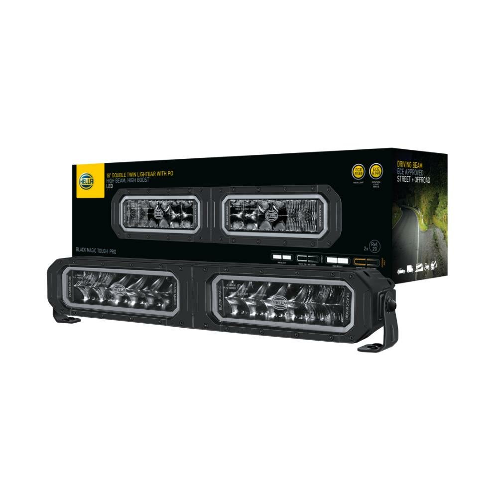 HELLA Black Magic Tough Pro Twin 18" LED Lightbar | 1.800 lumen