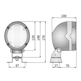 Wesem Halogeen Werklamp Rond H3