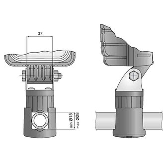 Werklampklem &Oslash;15-28mm