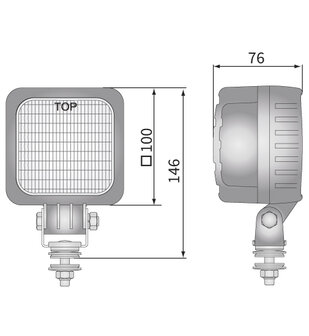 LED werklamp breedstraler 2500LM + Deutsch-DT
