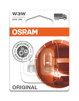 Osram Gloeilamp 24V Original Line W3W, W2.1x9.5d 2 Stuks