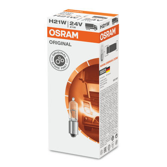Osram Halogeenlamp 24V Original Line H21W, BAY9s 10 Stuks