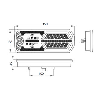 Dasteri DSL-5000 LED Achterlicht Rechts