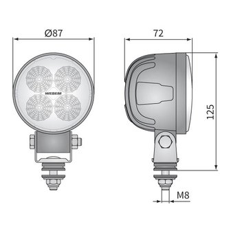 LED Werklamp Verstraler 1500LM + AMP Faston