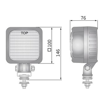 LED Werklamp Breedstraler 2000LM 10-60V + Deutsch DT