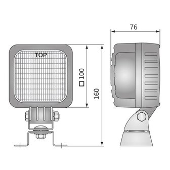LED Werklamp 12-48V Breedstraler 2000LM + Kabel