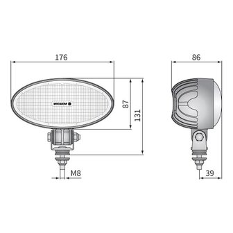 LED Werklamp Breedstraler 2200LM + AMP Faston