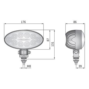 LED Werklamp Breedstraler 2200LM + Kabel