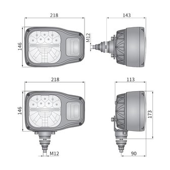 LED Koplamp Met Richtingaanwijzer AMP-Superseal Links K7