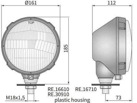 koplamp H4 &Oslash;161x112