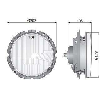 Koplamp VW Golf I Tuning, Lampglas: Ø178mm