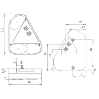 Jokon Technokon 5 Achterlicht | Links