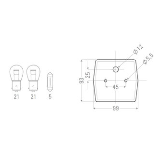 GEKA BBS 99 L Achterlicht Links