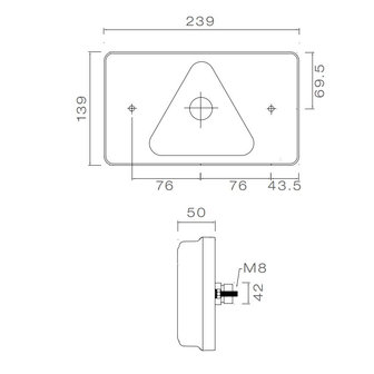 Asp&ouml;ck Multiled Achterlicht Links + Mistlamp