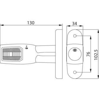 Markeringslamp LED 3-functies kort 24V