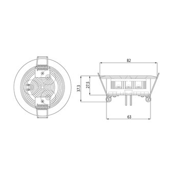 LED Interieurlamp Inbouw 3-Leds