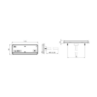 Horpol LED Markeringslamp Oranje + Richtingaanwijzer Met Bevestigingsbeugel LKD 2511