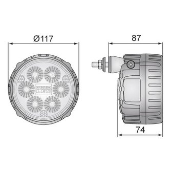 LED Werklamp Breedstraler 2500LM Achterkant Montage + Kabel