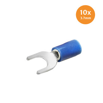 Vorkkabelschoen Blauw 3.7mm 10 Stuks