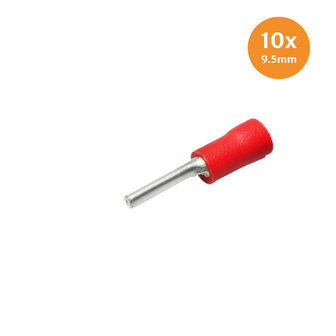 Pinnen Ge&iuml;soleerd Rood 9.5mm 10 Stuks