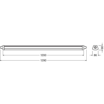 6x Ledvance 55W/6500K 150cm | Vervangt 2x58W