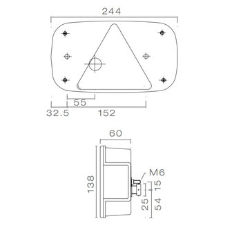 Asp&ouml;ck Achterlicht Multipoint 3 Rechts + Achteruitrijlicht