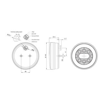 Fristom FT-110 Neon-look LED Achterlicht 3-Functies Bajonet