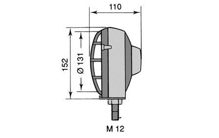 Halogeen Koplamp R2 Rond Opbouw Universeel