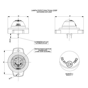 Horpol LED Markeringslamp Rood Rond LD-359